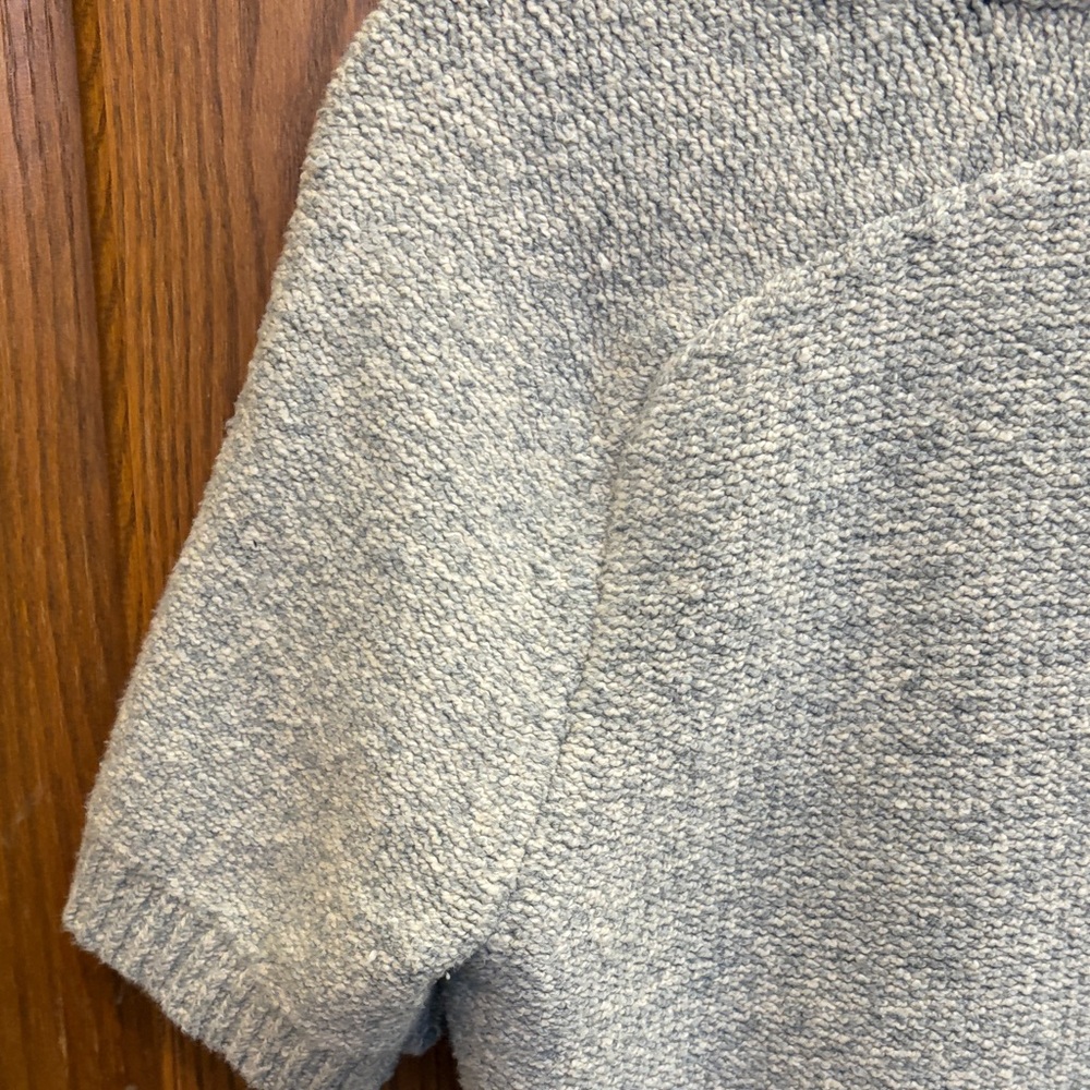 Abercrombie & Fitch Gray & White Cotton Blend Sweater Small Normcore Cottagecore - Picture 11 of 13